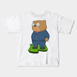 Bear Groom Suit Wedding Kids T-Shirt